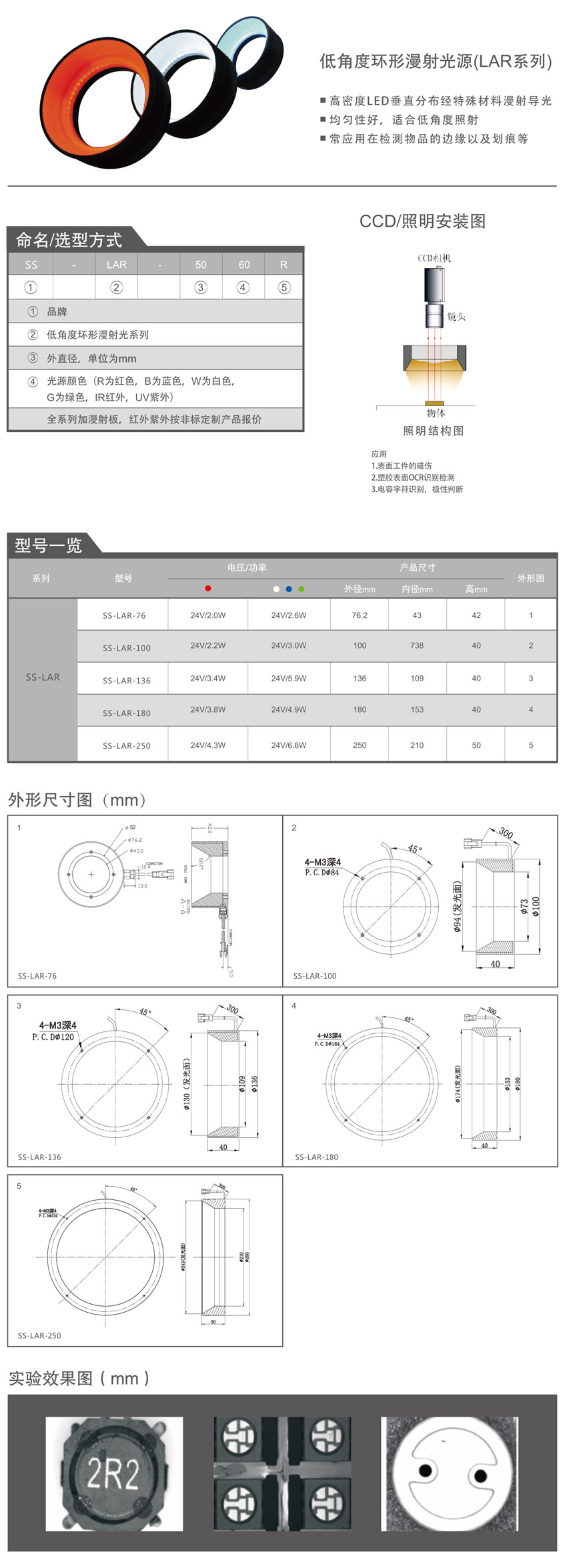 低角度環(huán)形漫射光源（LAR系列）